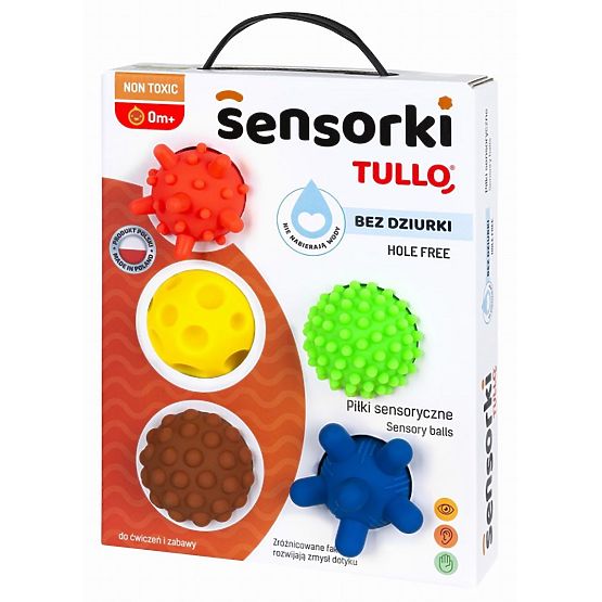 Senzorické míčky - 5 míčků bez otvorů
