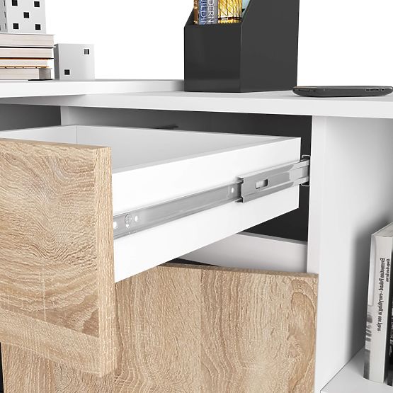 SESTAVA CLP B-17 KOMODA + PSACÍ STŮL PK BÍLÁ / SONOMA