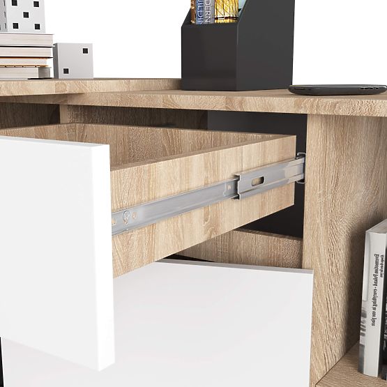 SESTAVA CLP B-17 KOMODA + PSACÍ STŮL PK SONOMA / BÍLÁ