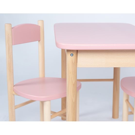 Set stolečku a židliček OURBABY dusty pink