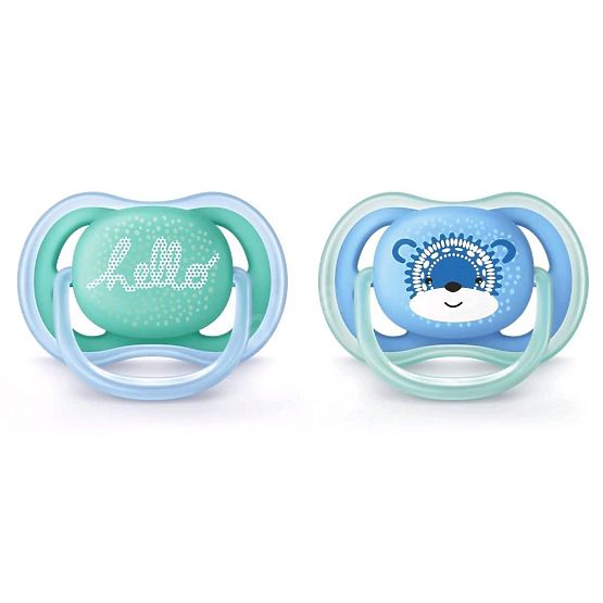 Šidítko Avent Ultra air Deco 2ks pro kluky 6-18 m Modrá