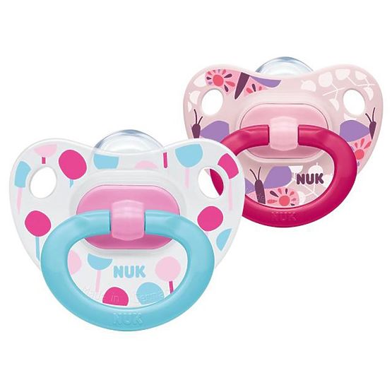 Šidítko NUK Classic Happy Day 0-6m 2ks růžové 0-6 m