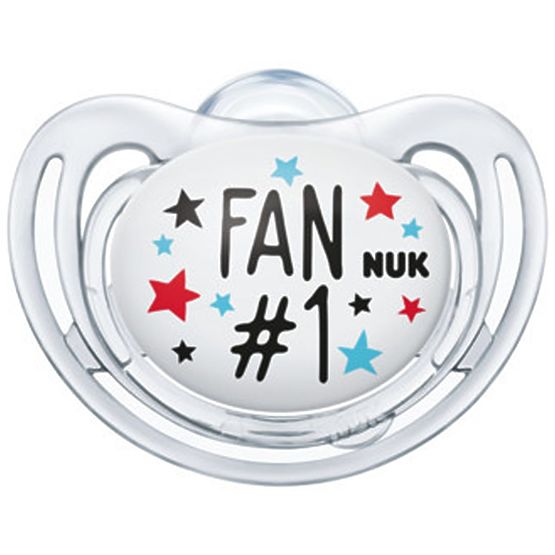 Šidítko NUK Freestyle Football 6-18m 2ks Transparentní