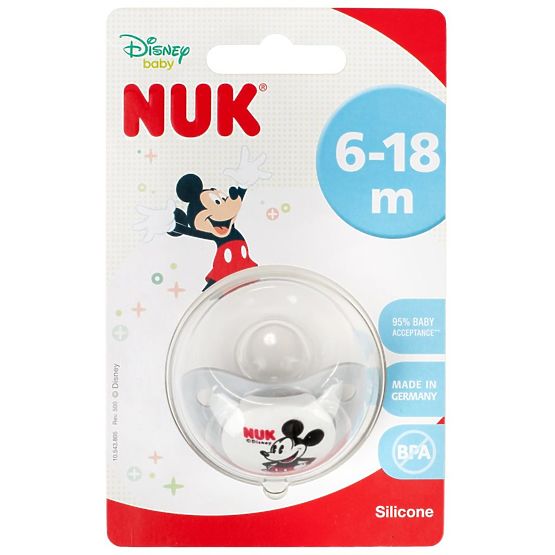 Šidítko NUK Trendline Mickey Mouse 6-18m šedé Šedá 6-18 m