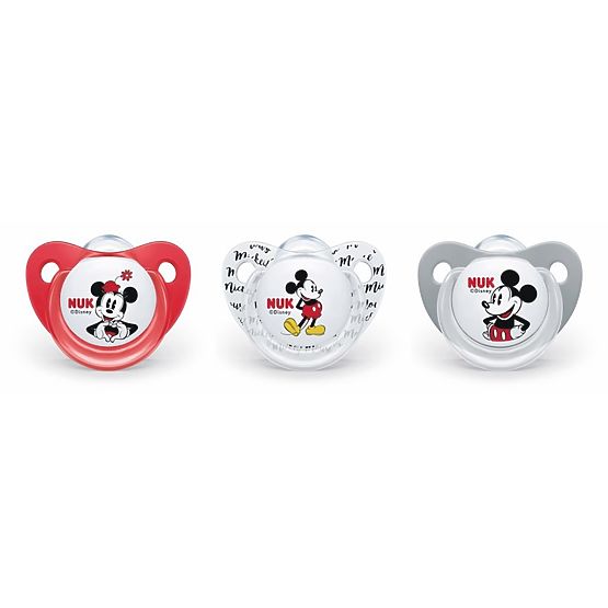 Šidítko Trendline NUK Disney Mickey Minnie 0-6m šedé Šedá 0-6 m