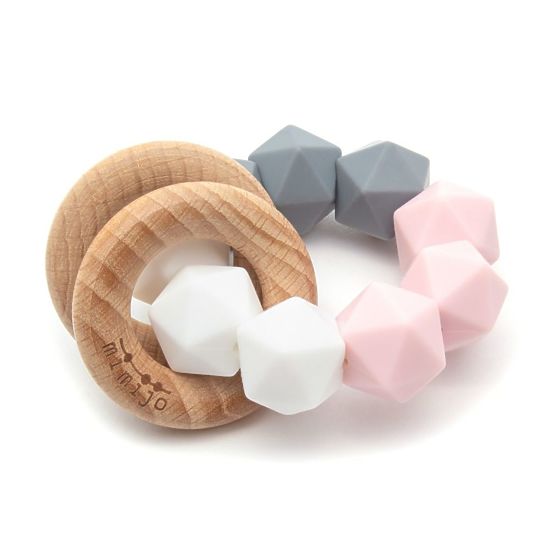 Silikonové kousací chrastítko Tina