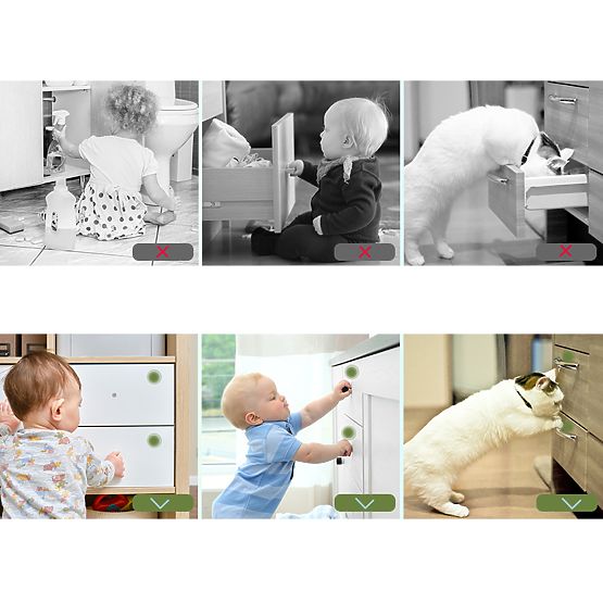 SIPO Magnetické zámky na skříně a zásuvky - 4ks