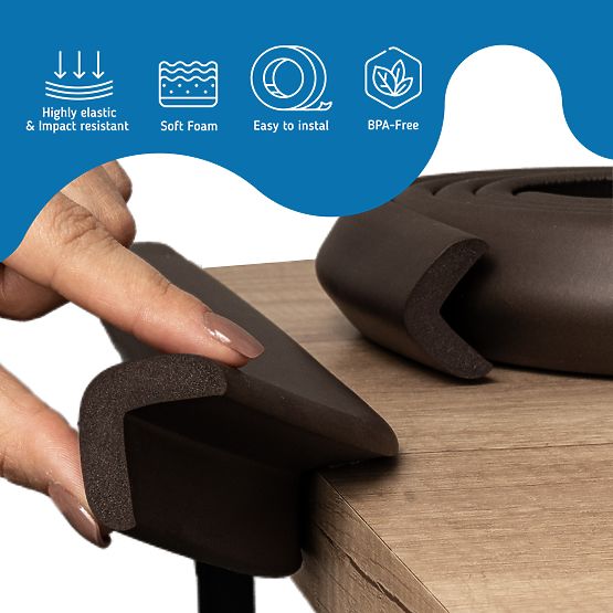 SIPO Ochranná páska na hrany nábytku, hnědá - 1ks