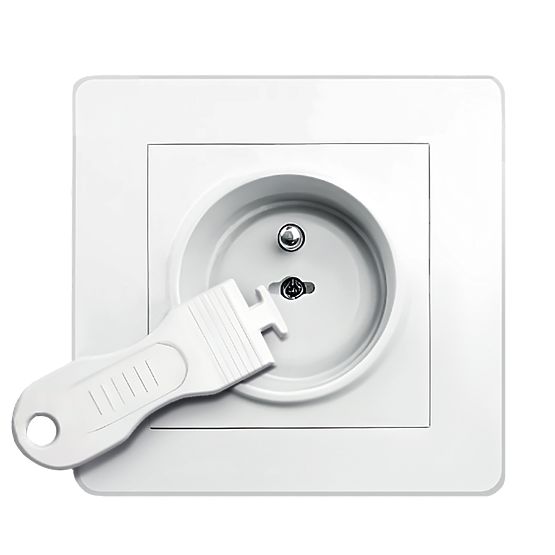 SIPO Ochranné kryty pro elektrické zásuvky, bílé - 12ks