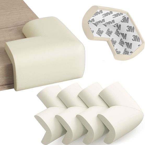 SIPO Pěnová ochrana rohů nábytku, béžová - 4 ks