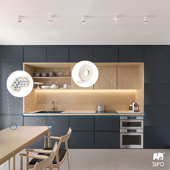 SIPO Pěnová ochrana rohů nábytku, béžová - 4 ks