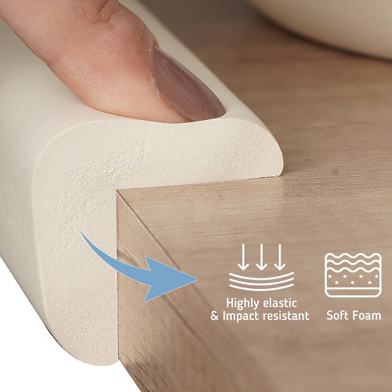 SIPO Pěnová ochrana rohů nábytku, béžová - 4 ks