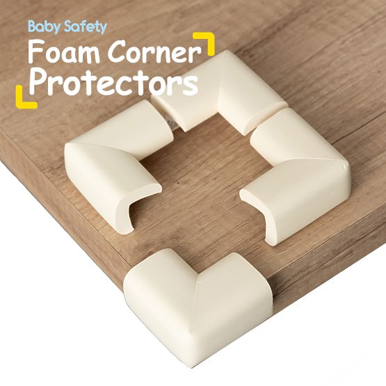 SIPO Pěnová ochrana rohů nábytku, béžová - 4 ks