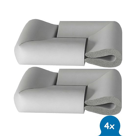 SIPO Pěnové chrániče rohů pro skleněné plochy, šedá - 4ks