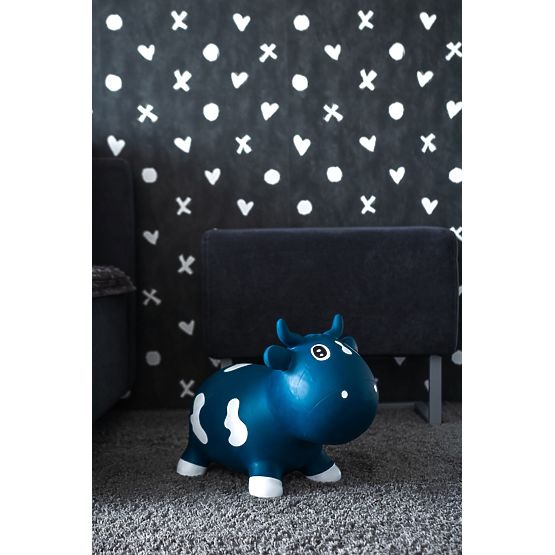 Skákací kravička KIDZZFARM - Petrolejová