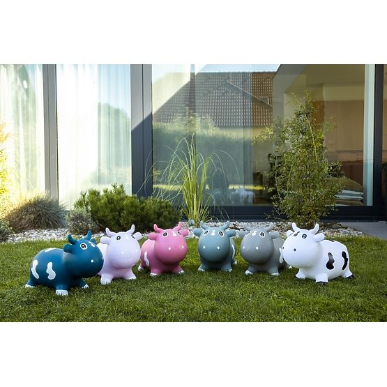 Skákací kravička KIDZZFARM - Růžová