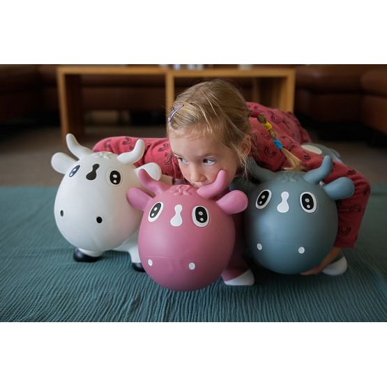 Skákací kravička KIDZZFARM - Růžová