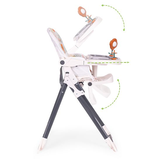 Skládací dětská jídelní židlička s hračkami ECOTOYS