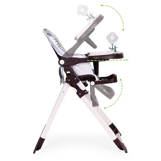 Skládací dětská jídelní židlička s hračkami ECOTOYS