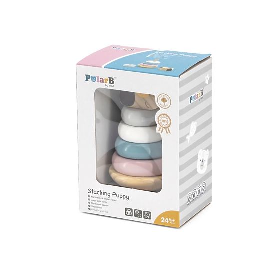 Skládací dřevěná pyramida pejsek