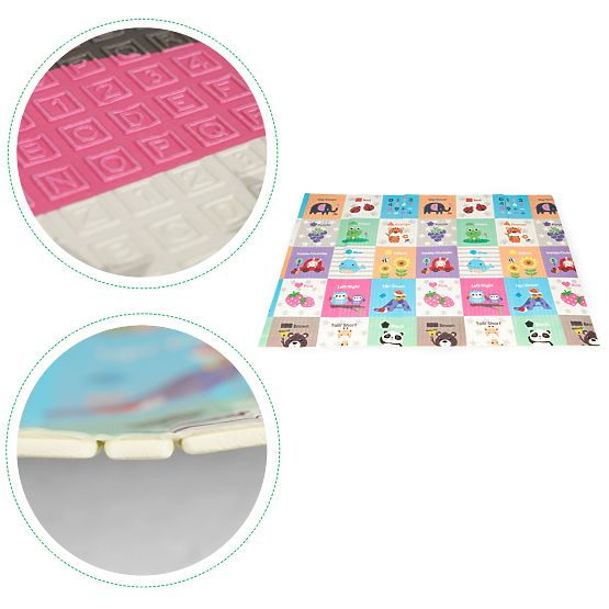 Skládací oboustranná pěnová vzdělávací podložka velká taška ECOTOYS