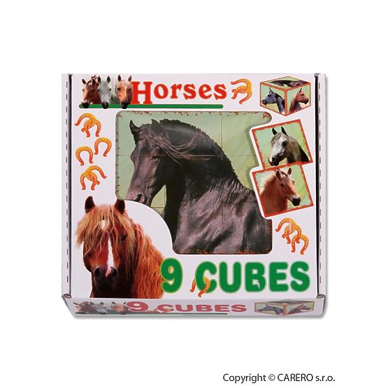 Skládací obrázkové kostky Horses Dle obrázku