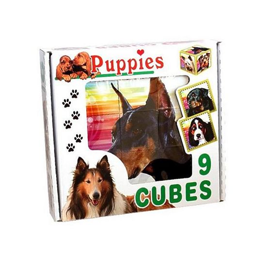 Skládací obrázkové kostky Puppies Dle obrázku