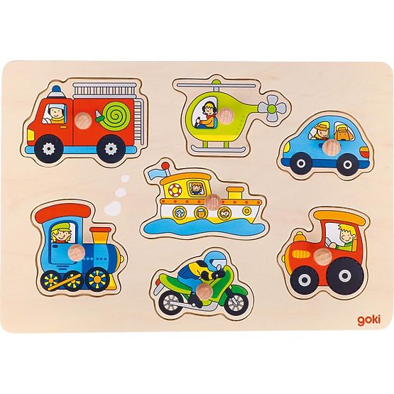 Skládačka s úchyty doprava