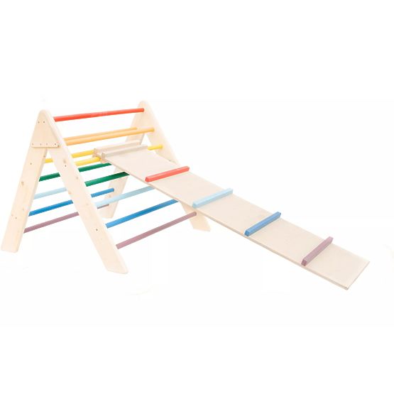Dřevěná Montessori skluzavka/žebřík 2v1 k trianglu Piklerové