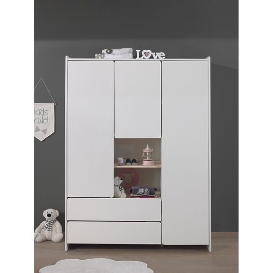 Skříň 3-dveřová Kiddy - bílá