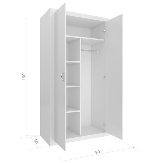 Skříň Filip - bílo-šedá