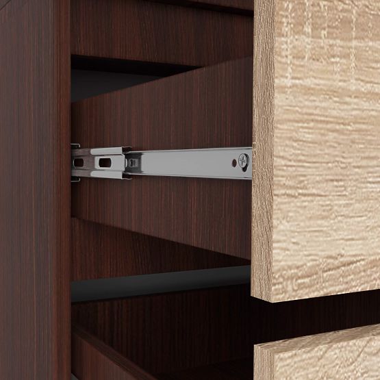 SKŘÍŇ S 90 cm 2 DVEŘE 2 ZÁSUVKY PK WENGE / SONOMA