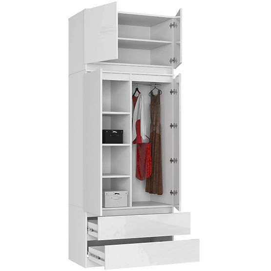 SKŘÍŇ S NÁSTAVCEM S90 2D 2SZ CLP PK BÍLÝ LESK