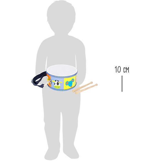 Small Foot Dětské dřevěné hudební nástroje buben zvířata