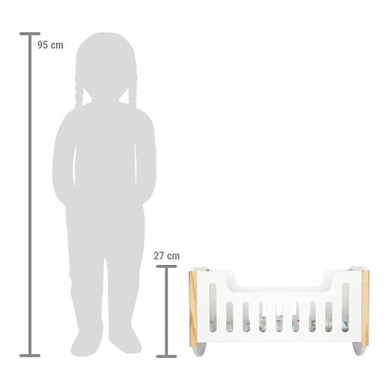 small foot Dřevěná kolébka pro panenky Little Button