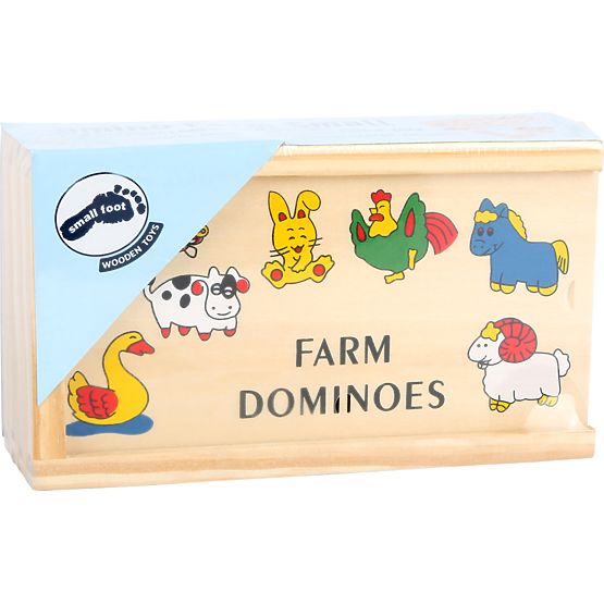 Small Foot Dřevěné hry Domino farma menší