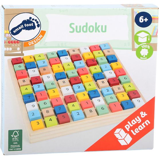 Small Foot Dřevěné sudoku barevné kostičky