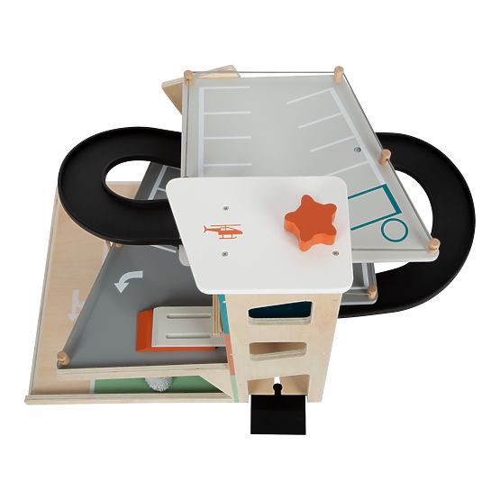 small foot Dřevěné závodní parkoviště