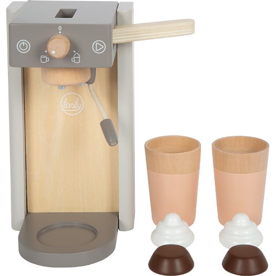 small foot Dřevěný kávovar s příslušenstvím Tasty šedý