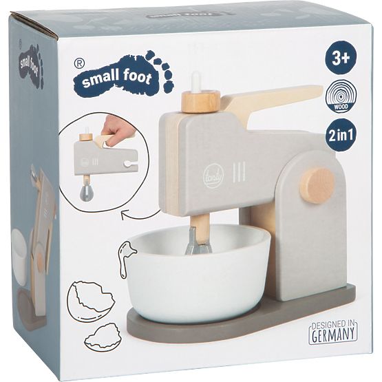 small foot Dřevěný kuchyňský robot 2 v 1  Tasty šedý