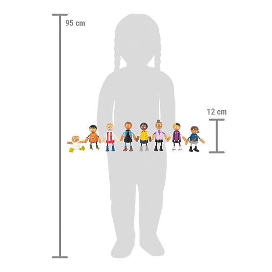 small foot Ohebné panenky rodina s dítětem