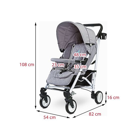 Sportovní kočárek CARETERO Sonata graphite Šedá