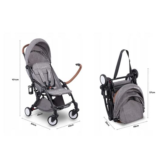 Sportovní kočárek LIONELO Julie - šedý