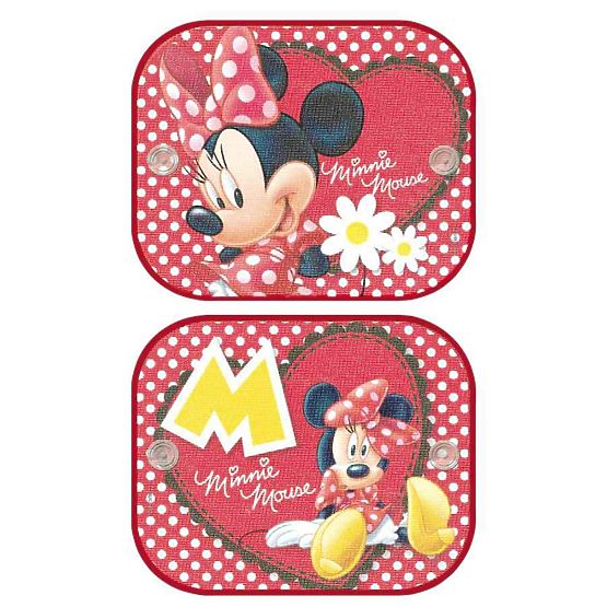 Stínítka do auta 2 ks v balení Disney Minnie Mouse Červená