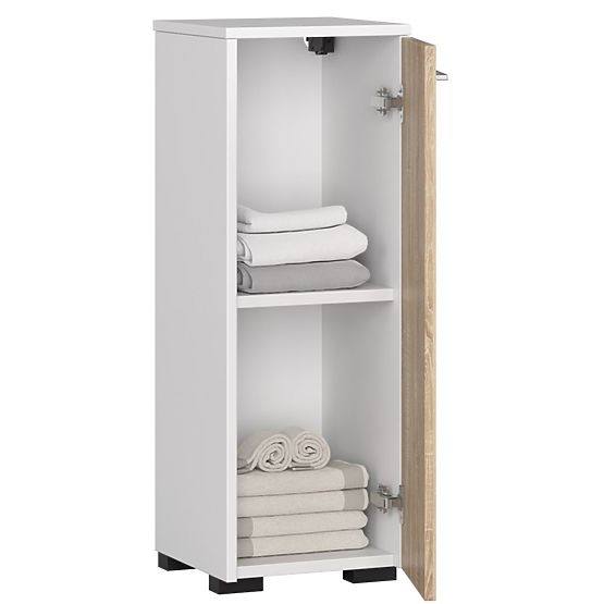STOJÍCÍ SKŘÍŇKA KOUPELNA FIN S30 1D BÍLÁ / SONOMA