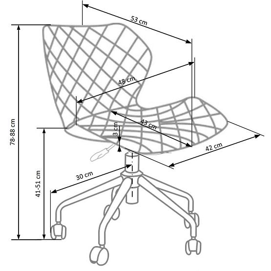 Studentská židle Matrix - bílo-černá