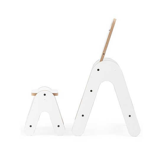 Stůl s tabulí Massam - Bílá