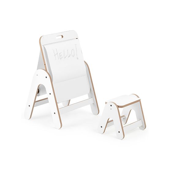 Stůl s tabulí Massam - Bílá