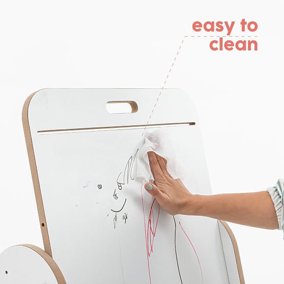 Stůl s tabulí Massam - Bílá