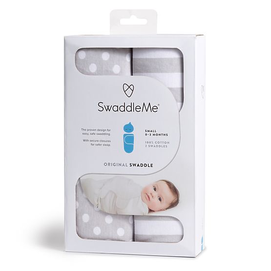 SwaddleMe - Dětská zavinovačka šedá 2ks